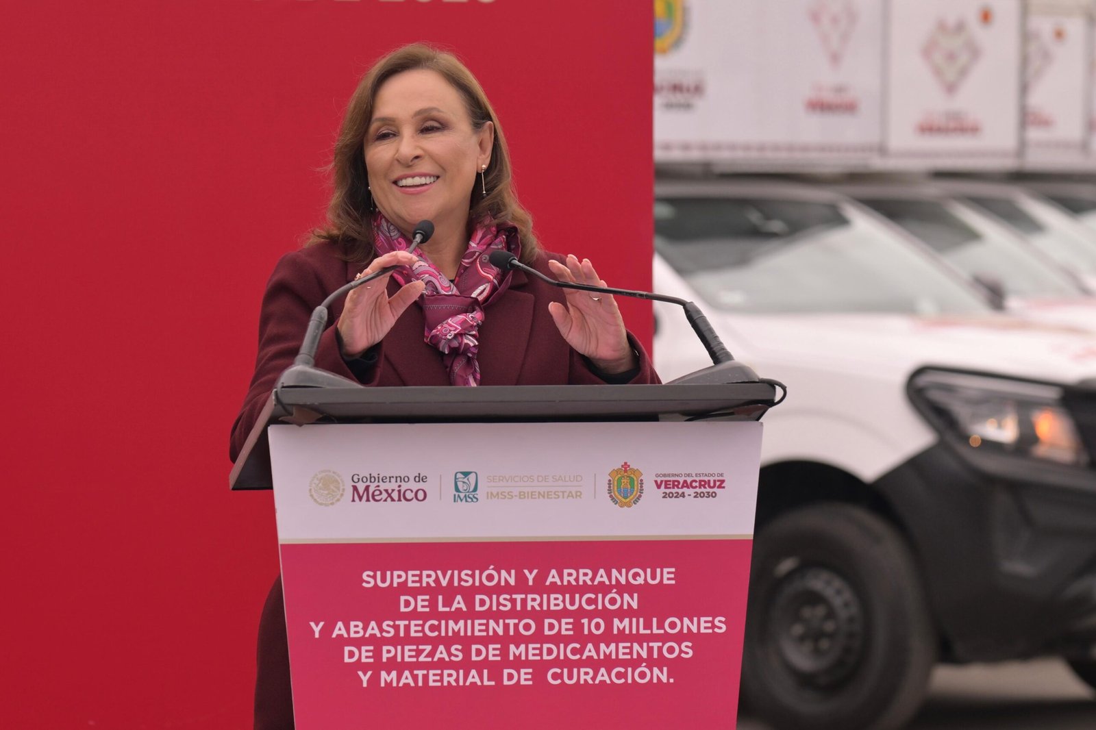 Rocío Nahle encabeza arranque de distribución de más de 10 millones de medicamentos