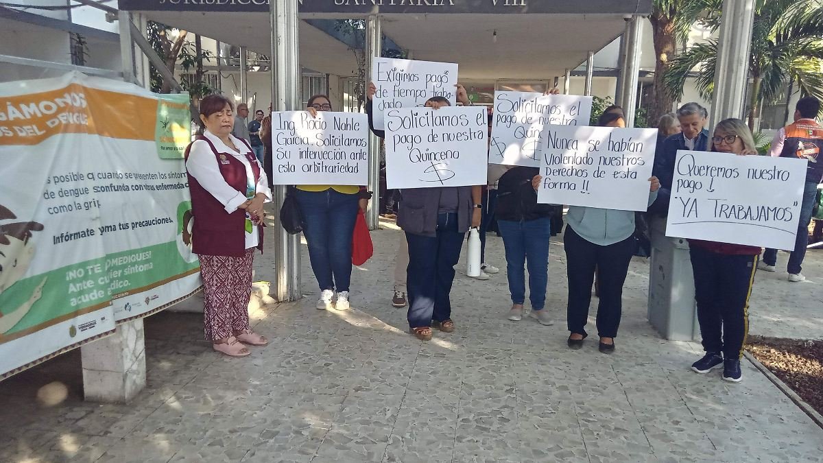 Trabajadores de la Salud en Veracruz reciben pago de quincena tras protestas