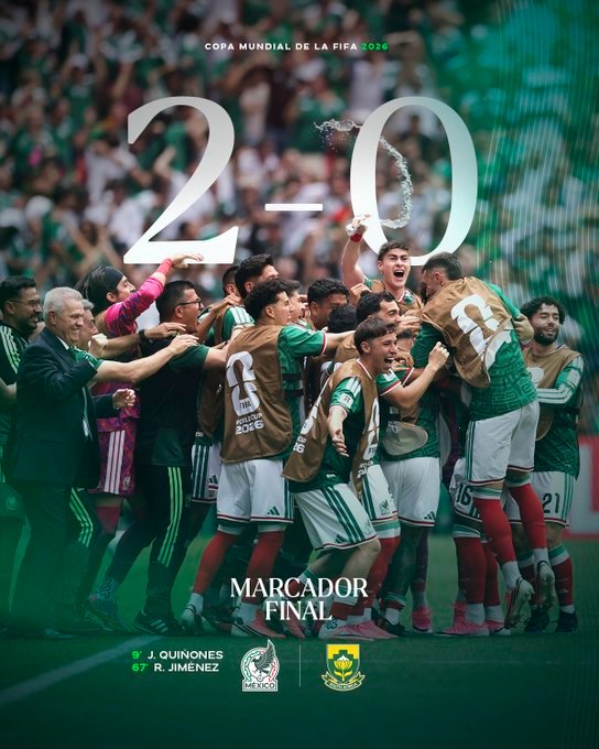 Esta es la maldición legendaria que rompió la Selección Mexicana en su primer partido de la Copa Mundial 2026 Esta es la maldición legendaria que rompió la Selección Mexicana en su primer partido de la Copa Mundial 2026