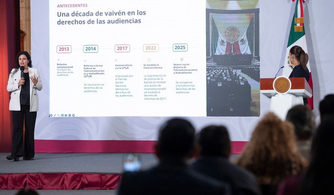 CRT abre consulta pública sobre lineamientos generales para la protección de los derechos de las audiencias: presidenta Claudia Sheinbaum
