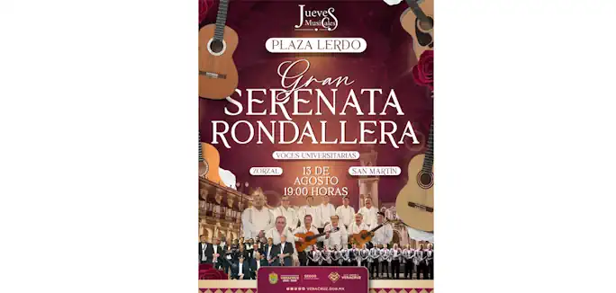 Gran Serenata Rondallera llenará de música y tradición la Plaza Lerdo